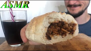 ASMR CHICKEN KEBAB IN SESAME BREAD WITH SPICY SAUCE | MUKBANG | REAL SOUNDS | No Talking