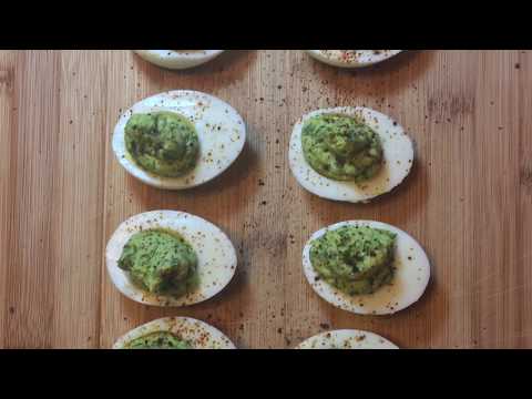 Twisted Avocado Deviled Eggs