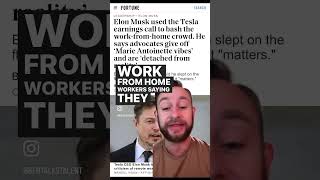 Elon Musk Takes a Shot at Remote Workers in the Tesla Earnings Call #tesla #elonmusk #shorts