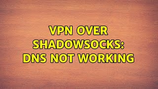 VPN over Shadowsocks: DNS not working