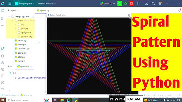 Amazing Spiral Shape Pattern Using Python Turtle Graphics | Python Turtle Graphics Drawing