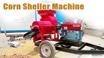 High Efficiency Corn Thresher Working Video - Dual Power Diesel and Electric Motor! Maize Sheller