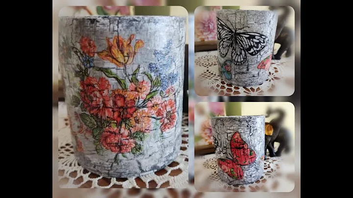 How to make decoupage with 1 step crackle medium