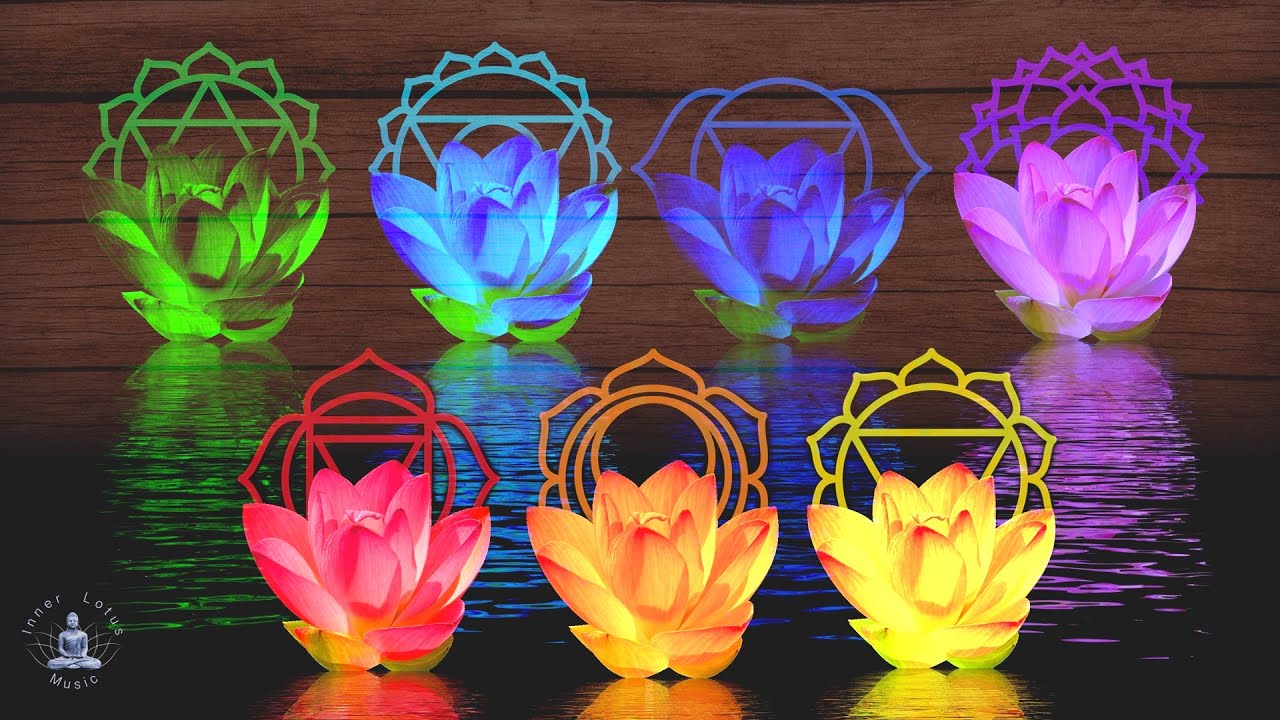 All 7 Chakras Peaceful Healing Meditation Music   Crystal Singing Bowl      Flute   Water    Series