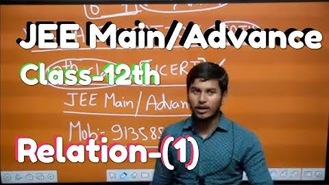 12th Class Math CBSE  RELATION  PART -1