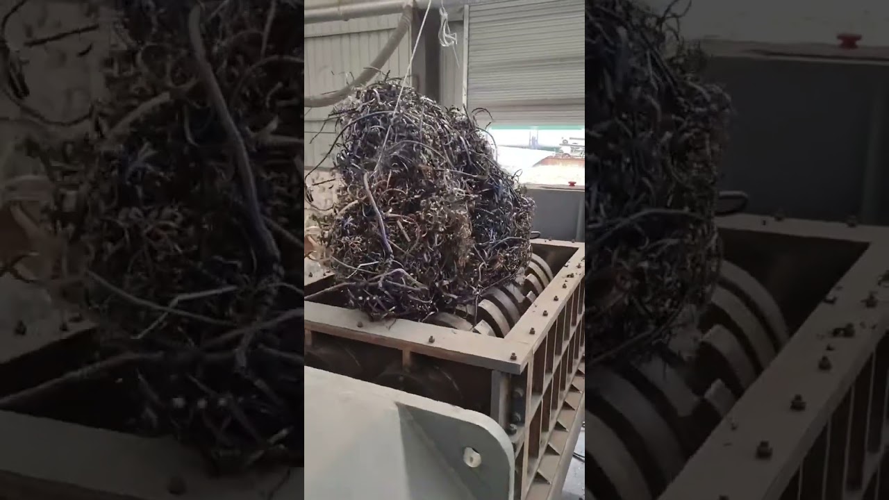 Metal shredders shred iron pins.