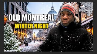 Montreal Walking Tour 4K — Old Montreal Winter (Vieux-Montréal)