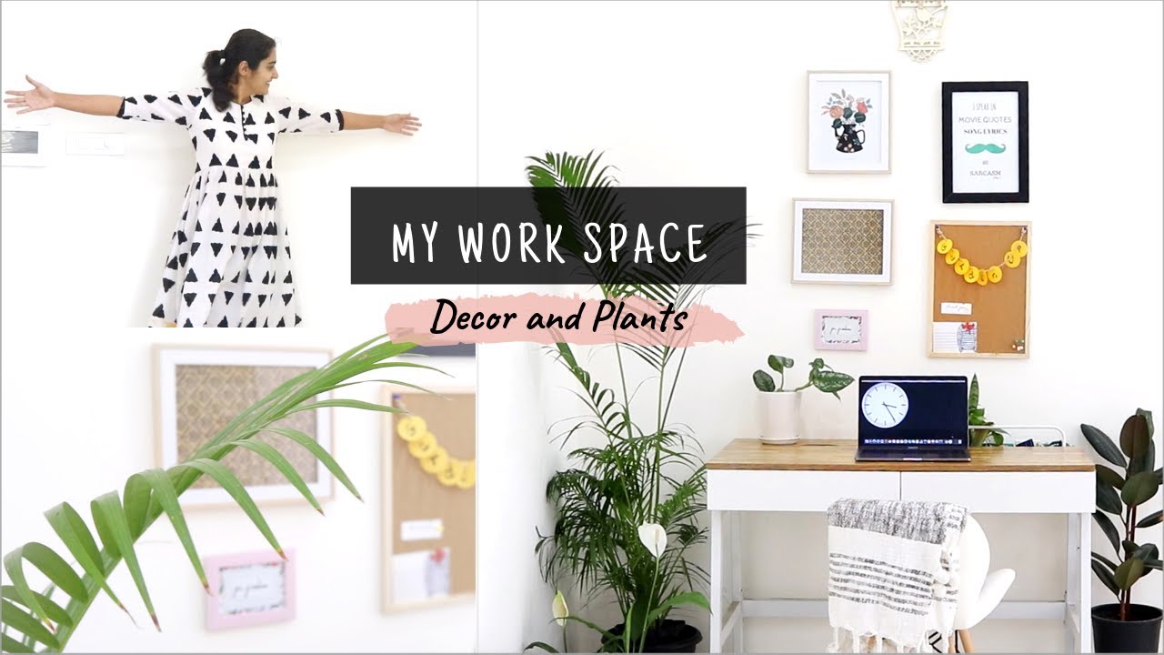 DIY Home Office: Decor & Plants | A Youtuber\'s work space - YouTube