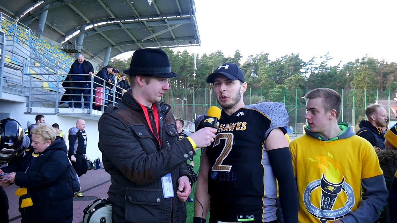 Seahawks Gdynia - Tychy Falcons sideline interviews