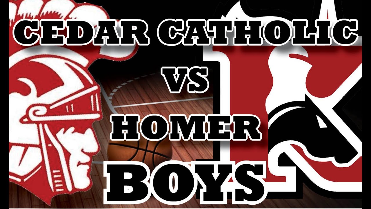 Cedar Catholic vs Homer Boys Basketball Game 2021