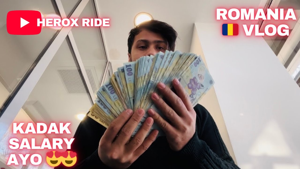 2024 First month salary asto auxa  sochya thena😍😍Romania🇷🇴Ma 1 month ko salary withdraw vlog😳
