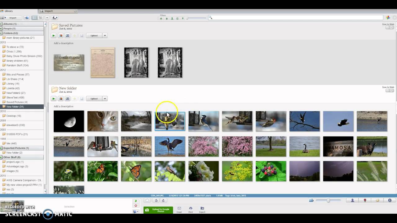 Exporting Picasa Photos
