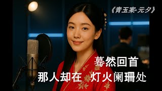 【AI作曲】膾炙人口:《青玉案·元夕》|  驀然回首，那人卻在燈火闌珊處 | 用現代音樂風格演繹經典詩詞 #SunoAIsongWriting #aisongs #AI中文抒情歌曲 #中國風 #辛棄疾