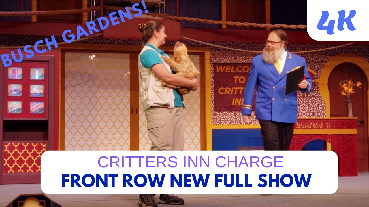 [4K] Critters Inn Charge Full Show FRONT ROW FULL SHOW Busch Gardens ...