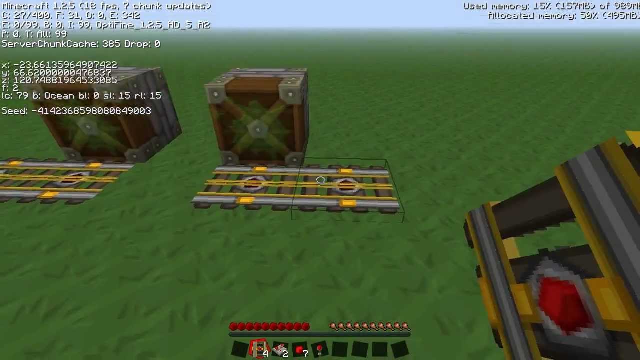 Minecraft | Tutorial | Powered Rail Generator | Updated | 1.2.5