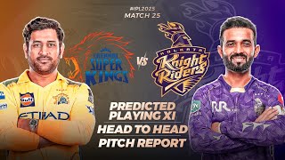 IPL 2025: CSK vs KKR Predicted Playing XI, Head-to-Head, MA Chidambaram Stadium Pitch Report