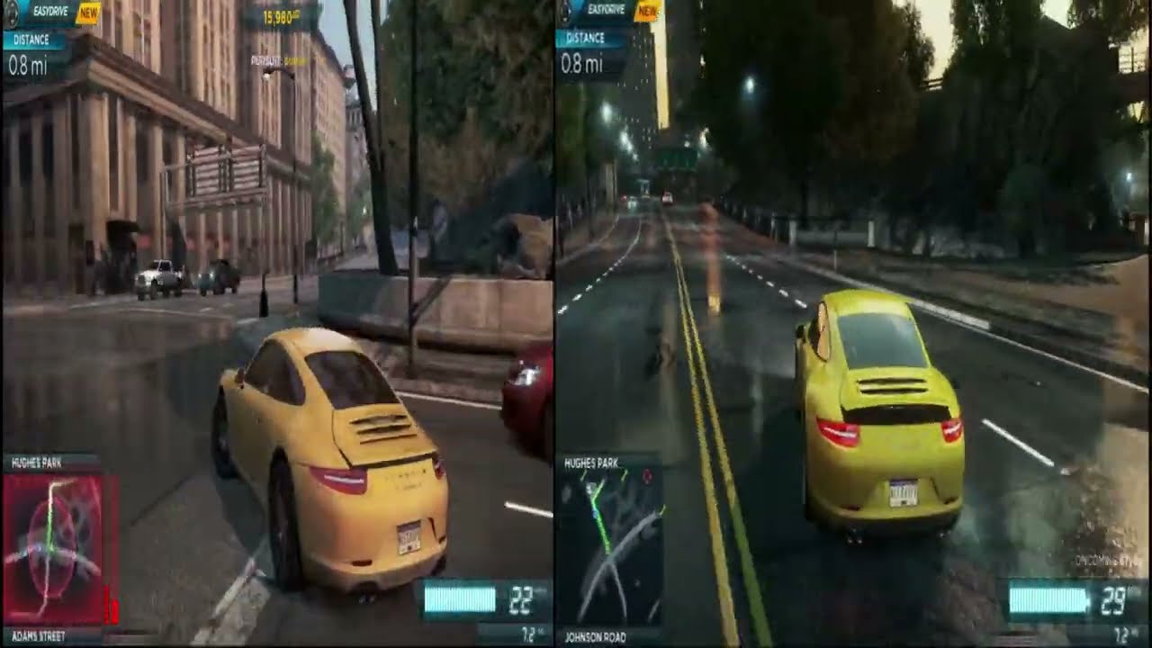Аудиовизуальное сравнение NFS: Most Wanted между PS3 и Wii U (Nintendo Wii U).