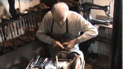 Shoemaker – Heel and edge "rasping" (grinding)