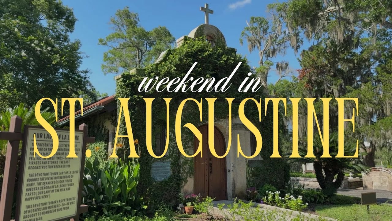 Видеоблог о путешествиях выходного дня в Сент-Огастин | исторические места, еда и пляж