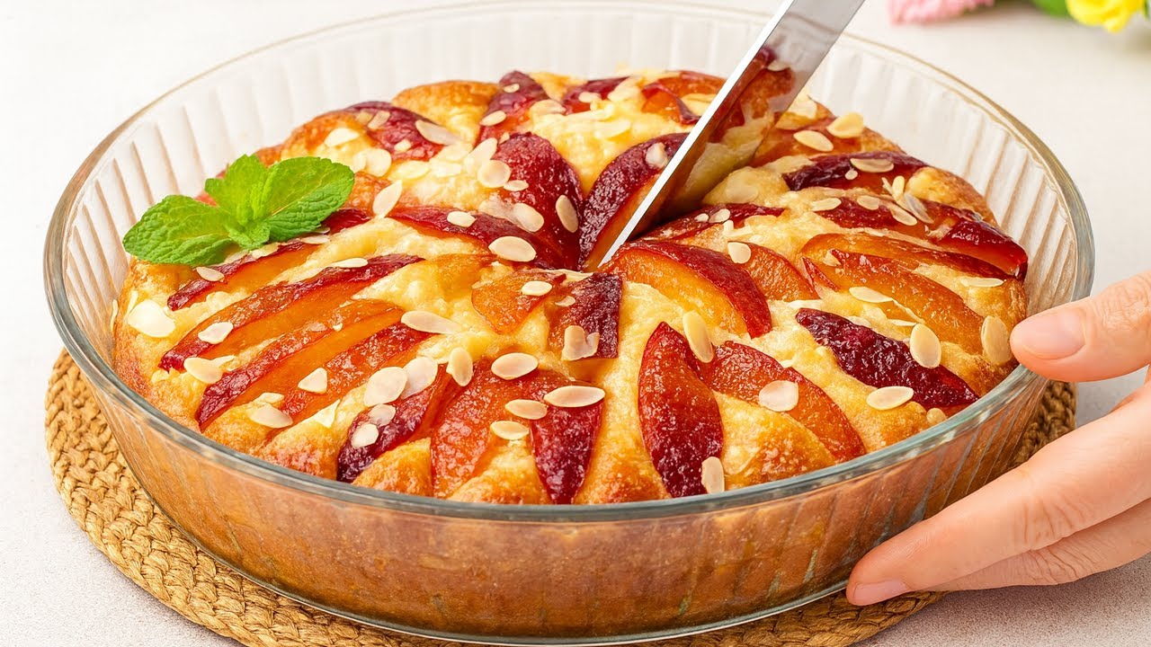 Швейцарский сливовый пирог за 10 минут! 😋Простой и вкусный рецепт!