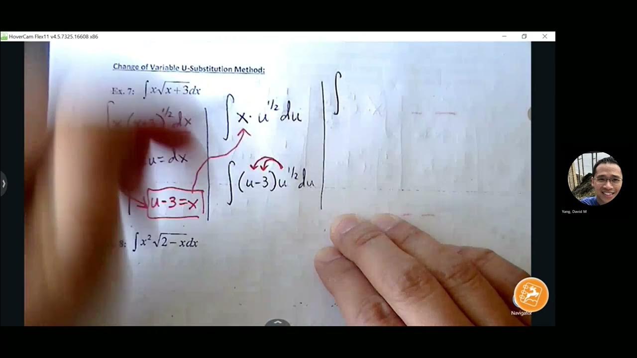 4.5b U Substitution change of variable and Definite Integrals - YouTube