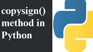 copysign () method in python.