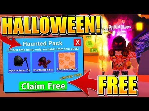 Free Halloween Haunted Pack In Mining Simulator Update Roblox - dominus reaper roblox