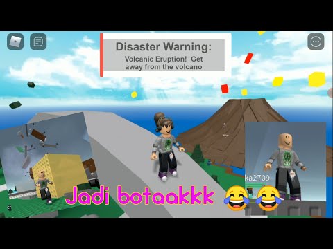 KENAA VOLCANOO - JADI BOTAAK 😂 #gameroblox #robloxnaturaldisastersurvival