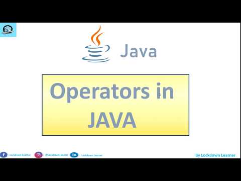 Java Tutorial For Beginners 7 - Operator in Java || Lockdown Learner