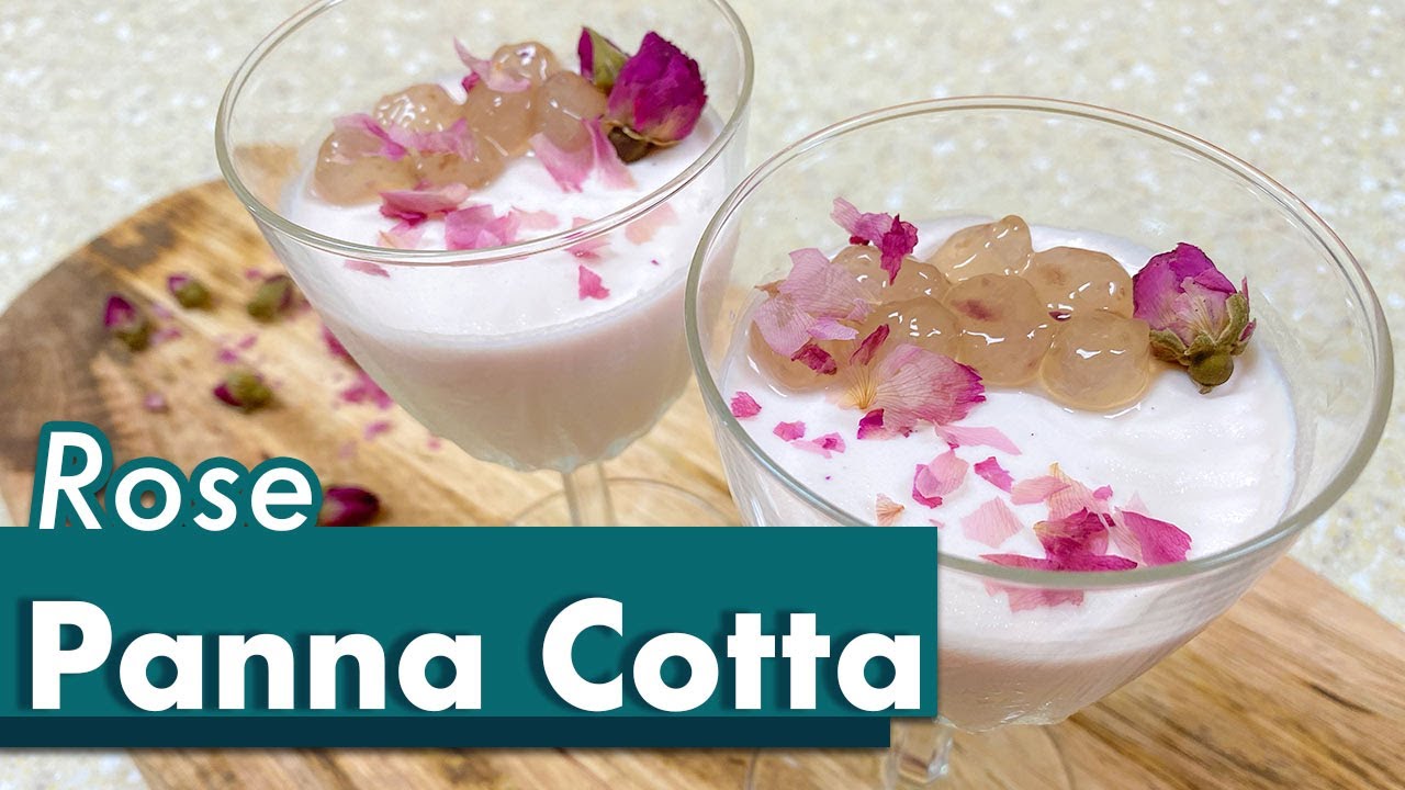 Rose milk panna cotta