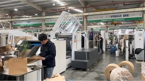 Limited Bag Size 32*20.5*28! A460 Automatic Twist/ Flat Paper Bag Making Machine With Auto Packaging