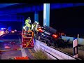 Ein Toter bei Horror-Unfall auf der A10 Person wird im Pkw Völlig zerquetscht