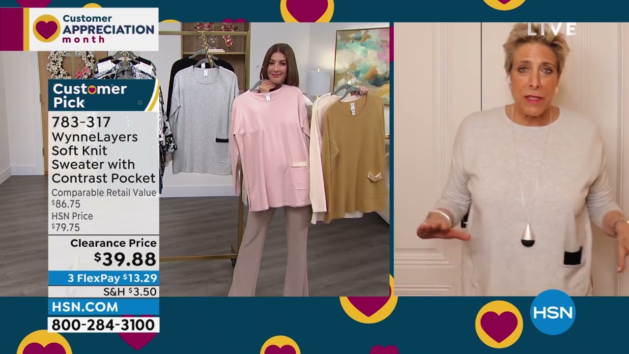 WynneLayers Soft Knit Sweater with Contrast Pocket