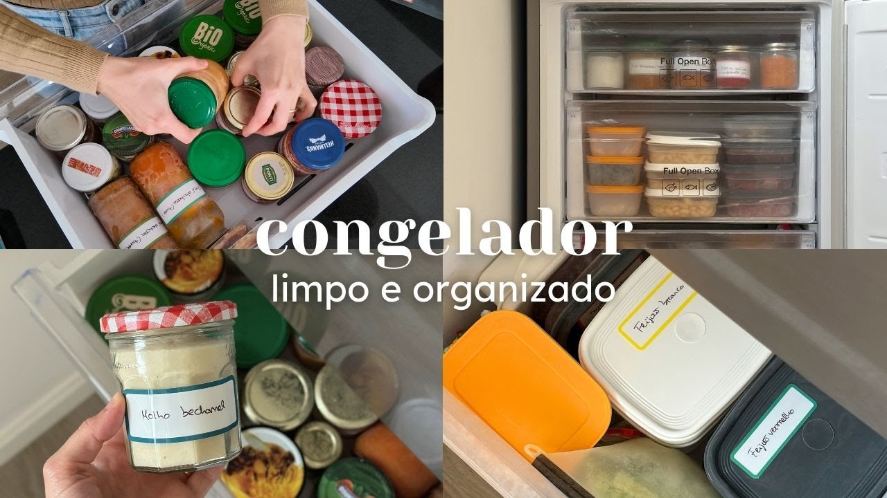 Tudo o Que Tenho no Congelador + Como o Limpo e Organizo para Aproveitar Melhor o Espaço