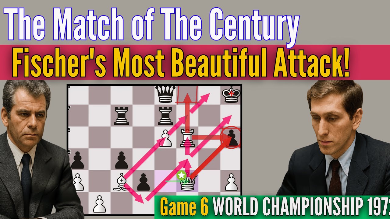 Fischer’s Most Beautiful Rook Sacrifice vs Spassky | Game 6 – World Championship 1972