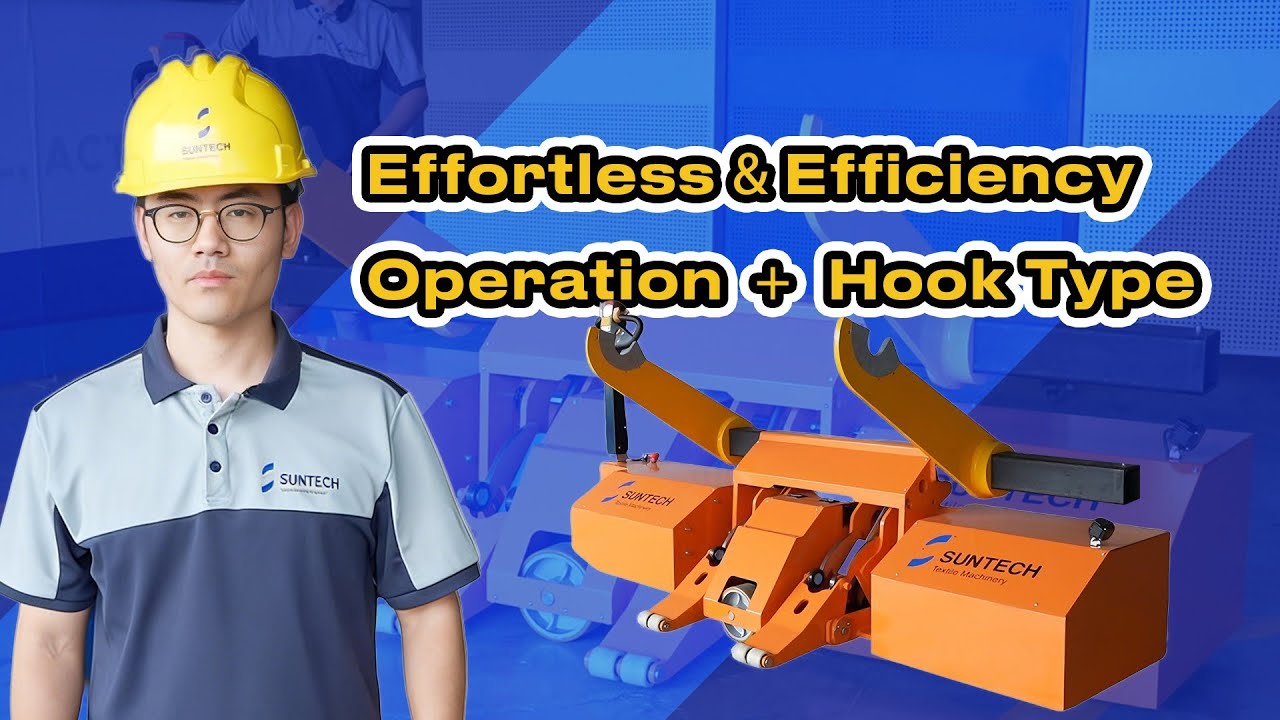 ST-MBT-01I | Hook Type Electric Warp Beam Trolley | Effortless & Efficiency Operation | Weaving Mill