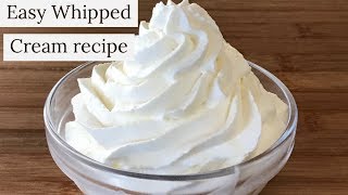 Whipped Cream Frosting(One secret ingredient makes it stable)