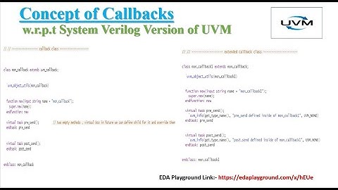 Concept of call-backs w.r.p.t sv-uvm