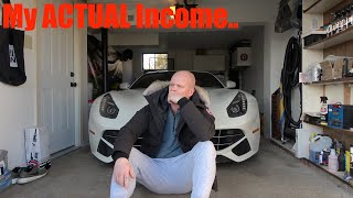 The TRUTH About My Monthly Income On Youtube.. Wealth