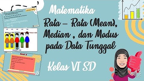 Rata - Rata (Mean), Median, Modus pada Data Tunggal (Statistika Kelas 6 SD)