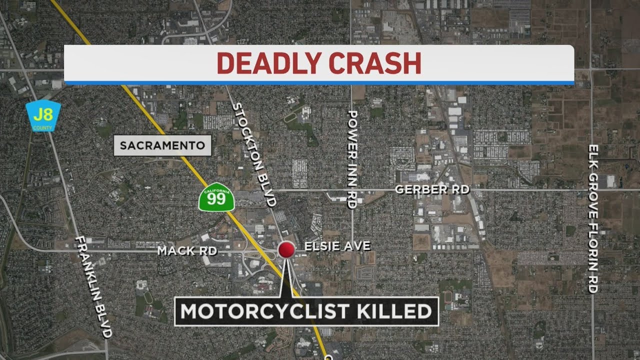 Motorcyclist dies after crash involving sedan in south Sacramento - YouTube