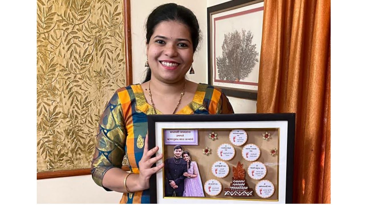 Wedding Miniature Frame| Saptpadi Frame for Rukhwat| Shadow box for Wedding 