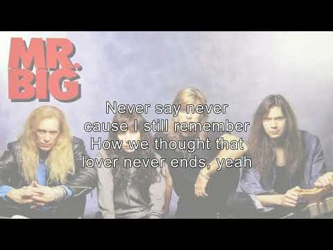 Mr Big Never Say Never Karaoke