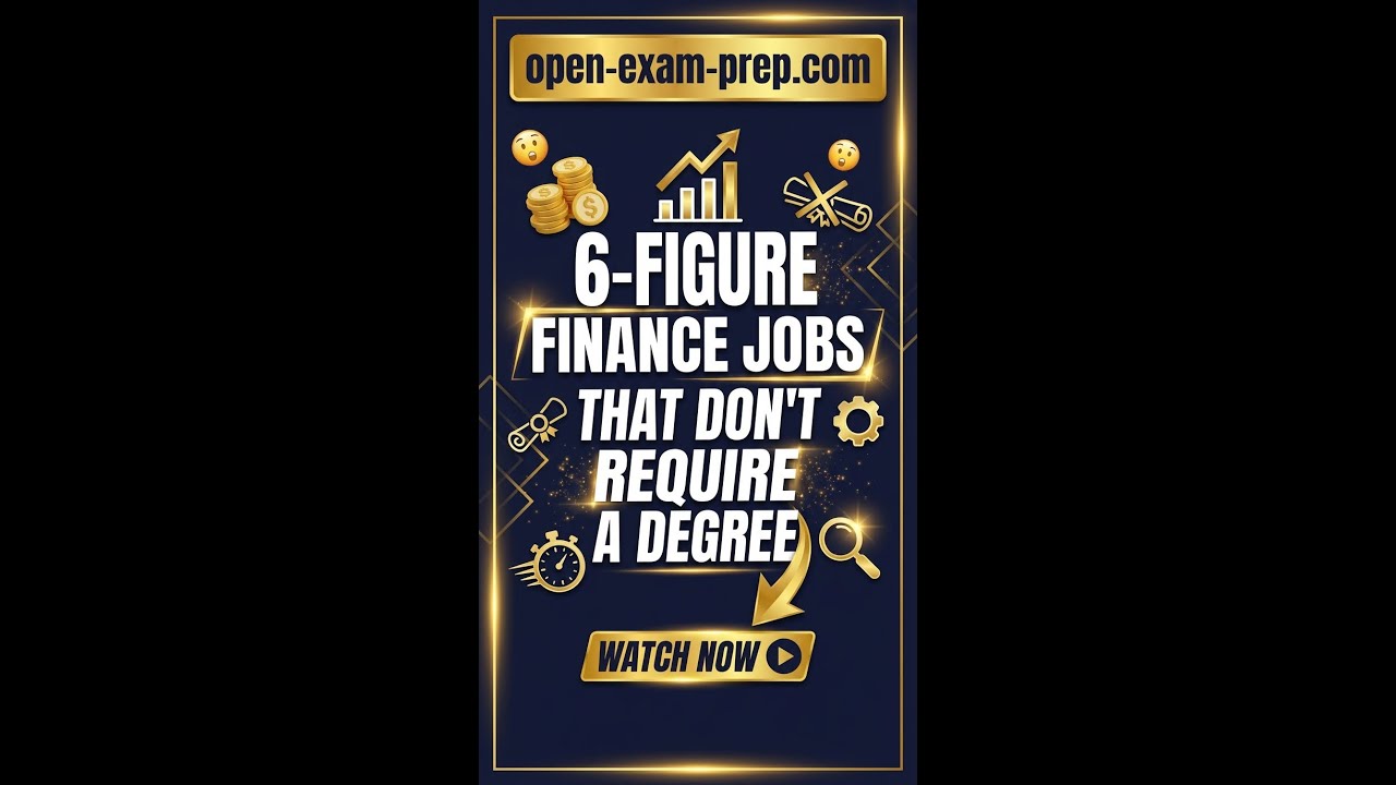 6-figure finance jobs without a degree 💰 