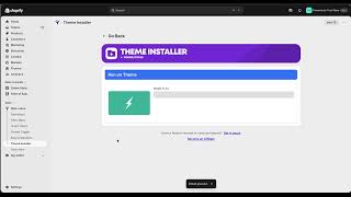 Filter Menu - Theme Installation Process
