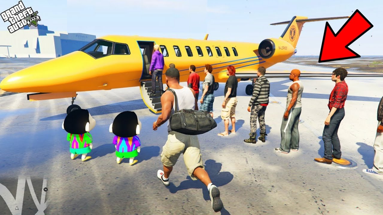 GTA5 :  shinchan pinchan এর প্রথম  plain experience with franklin!