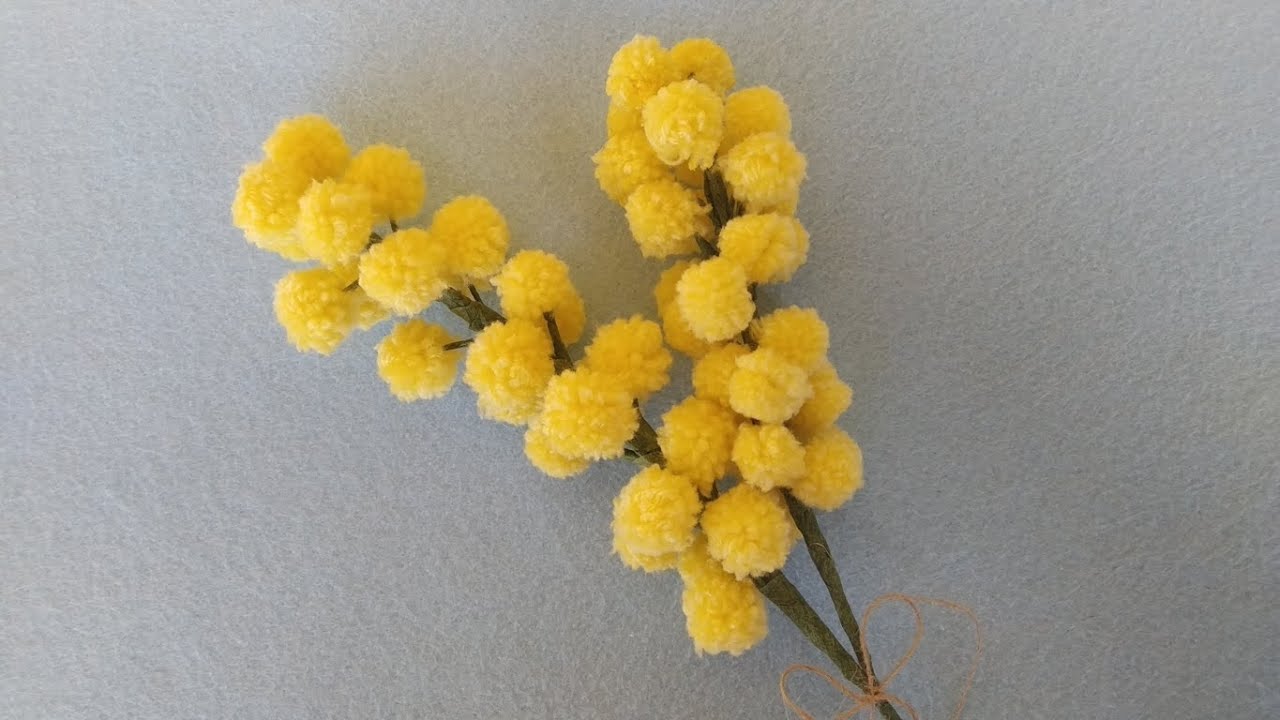Mimosa fai da te 💐 Tutorial facilissimo 💛🧡❤️