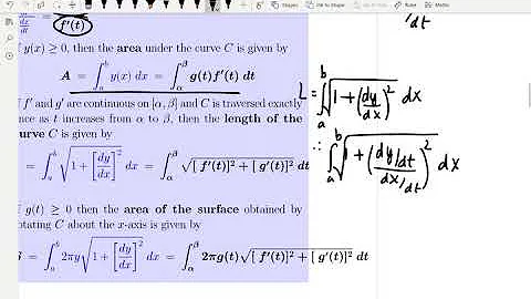 10.2 Calculus with parametric curves: MATH152