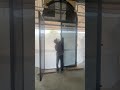 Double door with arched transom