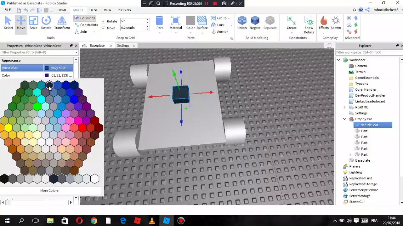 How To Make A Car In Roblox Basic - YouTube